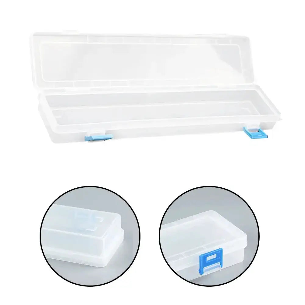 White Storage Box 33x7x3.5cm Organizer for Painting Brushes Watercolor Pens Art Crafts Sewing Drawing Hand Tools Protective Case from PriceLows™