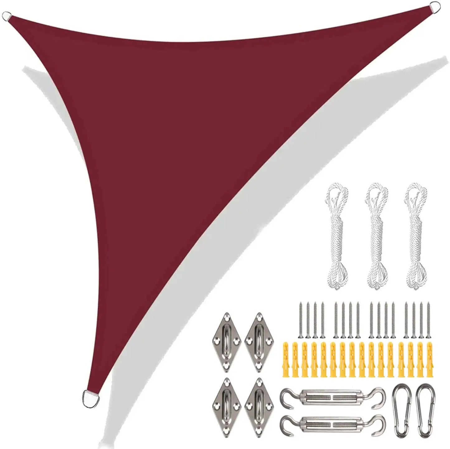 Triangle Sun Shade Sail | Waterproof HDPE | 5x5x5 Ft | Outdoor Patio Canopy