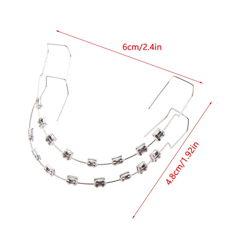 Temporary Tooth Braces | Metal Wire Bracket | Pair With Box