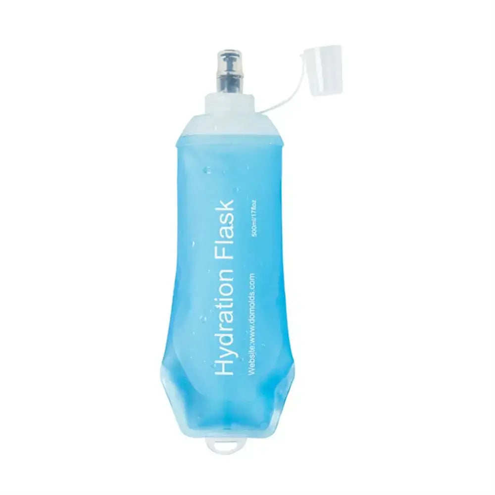 Hiking TPU Folding Water Bottle Water Bag Blue Collapsible Water Bottle Soft Flask Sport Water Bottle 500ML 250ML 150ML from PriceLows™
