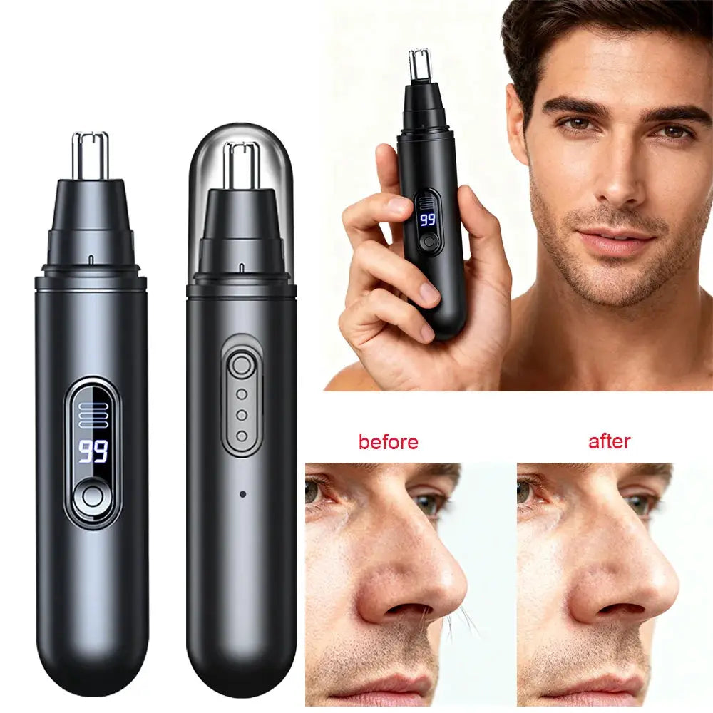 Nose Hair Trimmer for Men Rechargeable Mini Pocket Nose Ear Eyebrow Trimmer 360 Rotating Painless Nose Hair Remover for Men's from PriceLows™