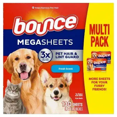 Pet Dryer Sheets | 2X Larger Size | Fresh Scent | 50 Count
