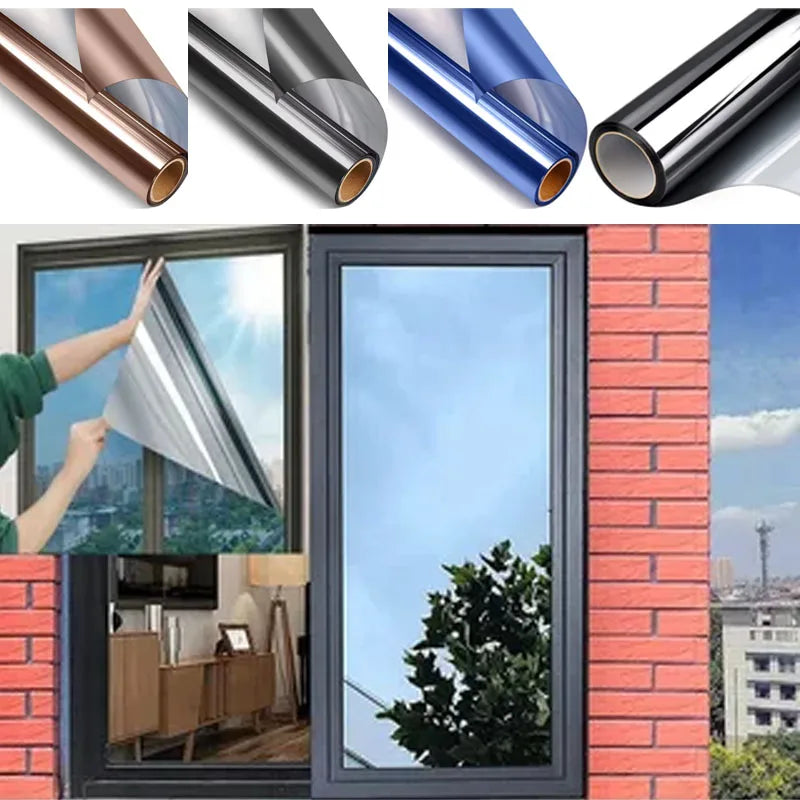 Wallpaper Window Privacy Film Heat Insulation Ultraviolet-proof Electrostatic Adsorption Anti Peeping Glass Stickers One Way from PriceLows™