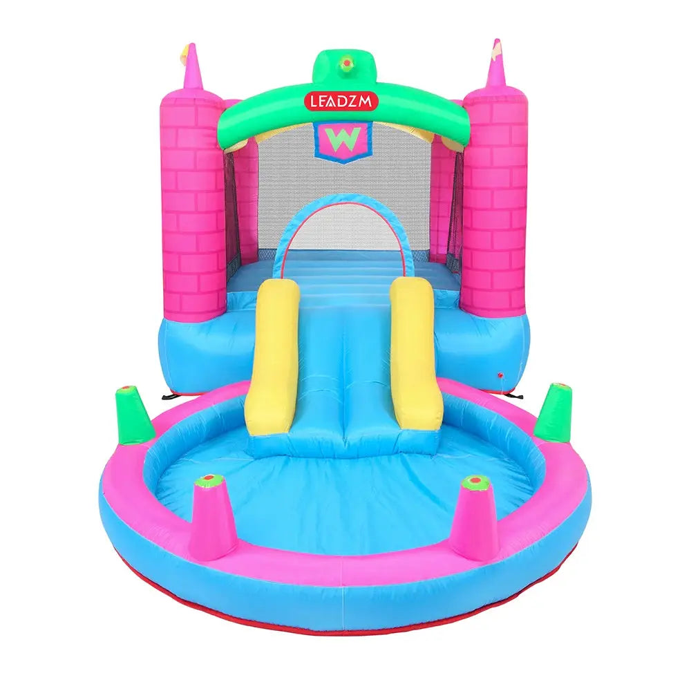 Inflatable Bounce House Water Park Slide Bouncer Climbing Wall Bouncy Castle Large Jumping Area Ideal Kids Jumper from PriceLows™