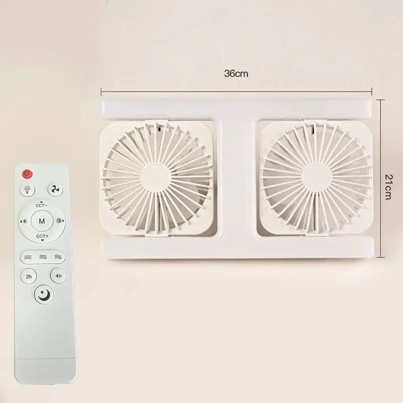 LED Ceiling Fan Light | 60W Double Head | E27 Socket | Remote Control