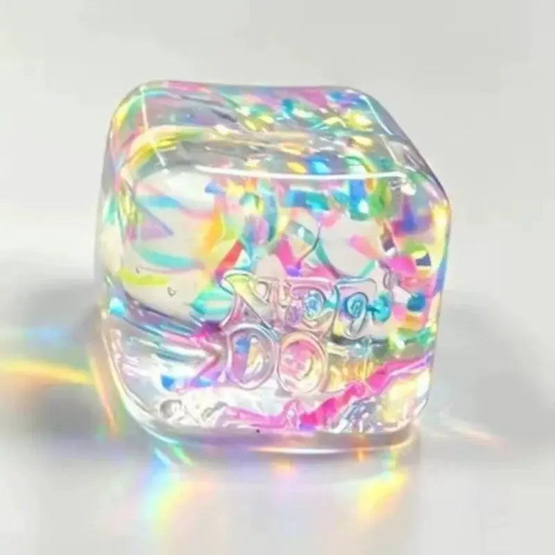 Sensory Fidget Toy | Holographic Ribbon Squeeze | Colorful Malleable Texture