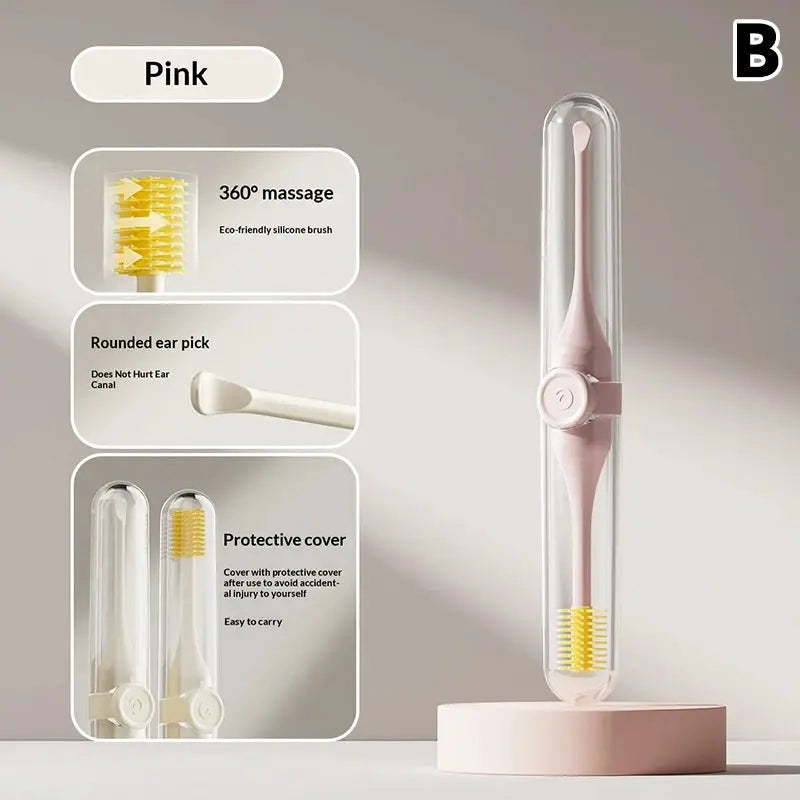 1pcs Double-Ended Nose Silicone Brush Manual Nose Hair Trimmer Portable Hair Scraper Shaving Nose Hair Neus Trimmer Men Ear Pick from PriceLows™