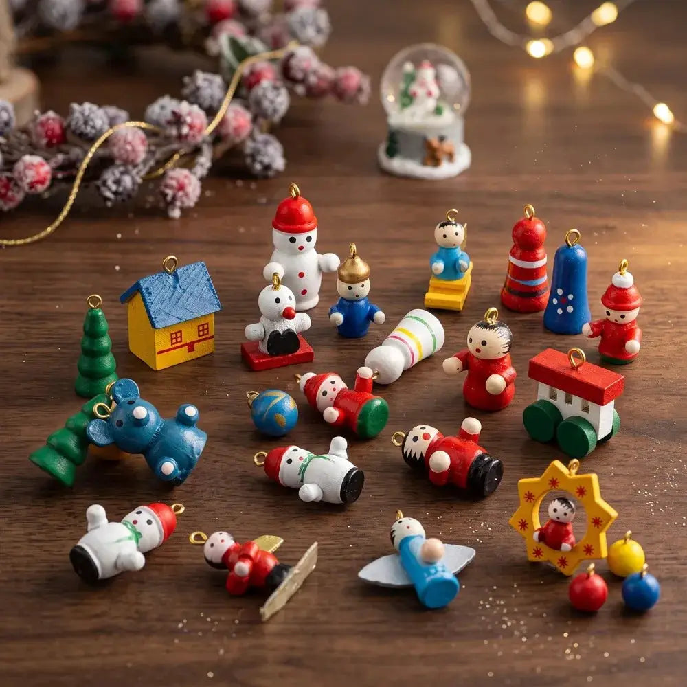 Christmas Advent Calendar | 24 Days | 28 Ornaments | Wooden Tree