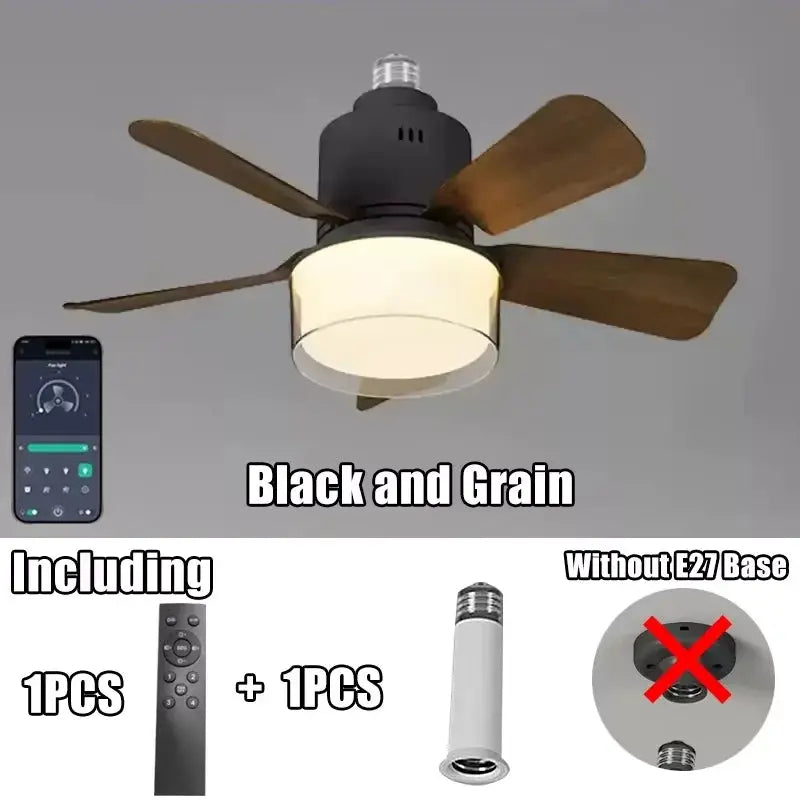 Ceiling Fan With Light | App And Remote Control | 4 Speed Dimmable LED