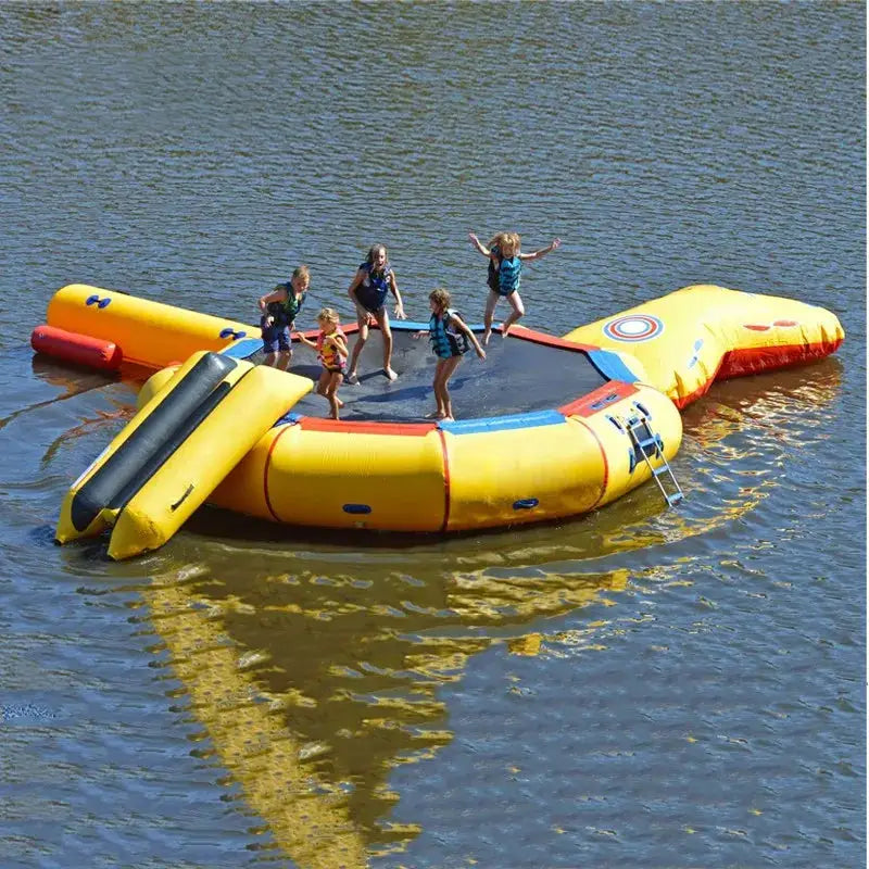 PVC tarpauline Durable Inflatable Sungear Water Trampoline Floating Trampoline Water Round Bouncer water toys games Dia 3 meter from PriceLows™