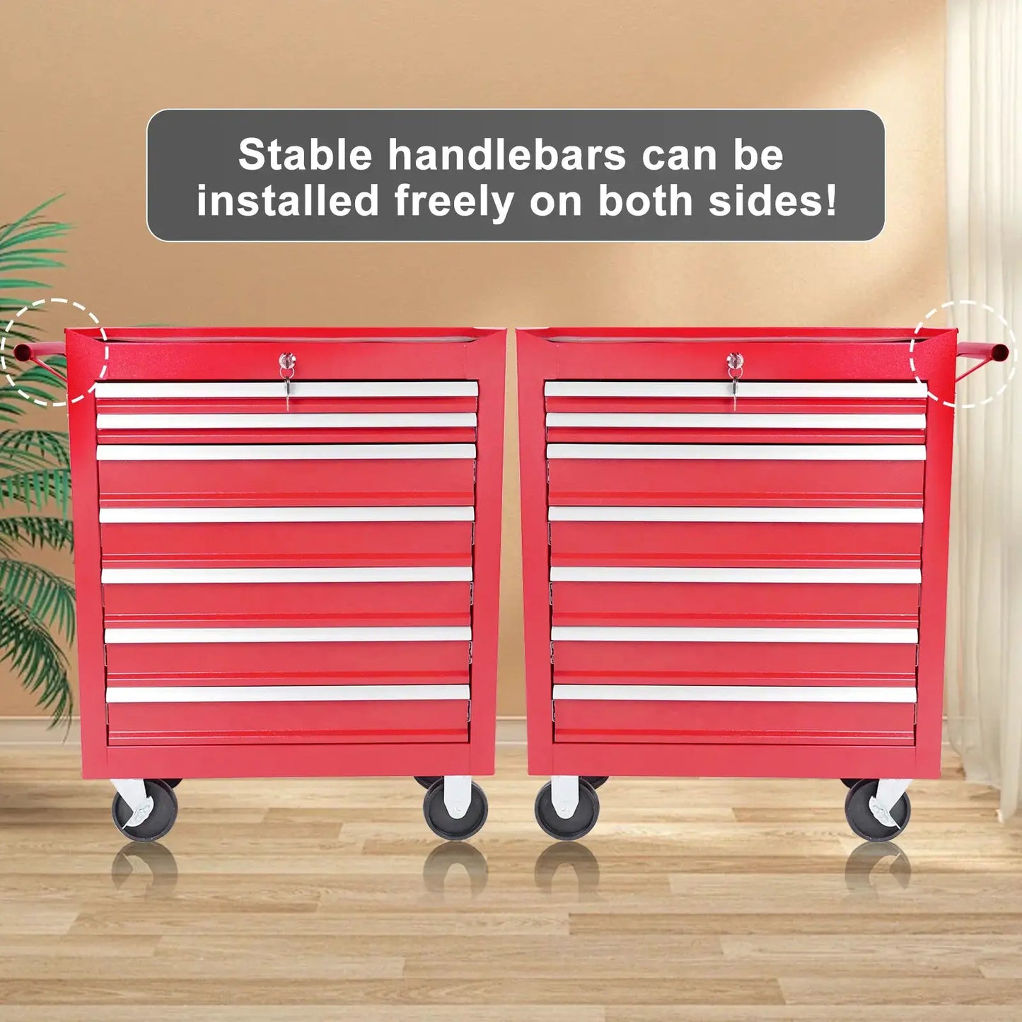 7-Drawer Metal Rolling Tool Chest with Wheels,Tool Storage Cabinet With Locking System from PriceLows™