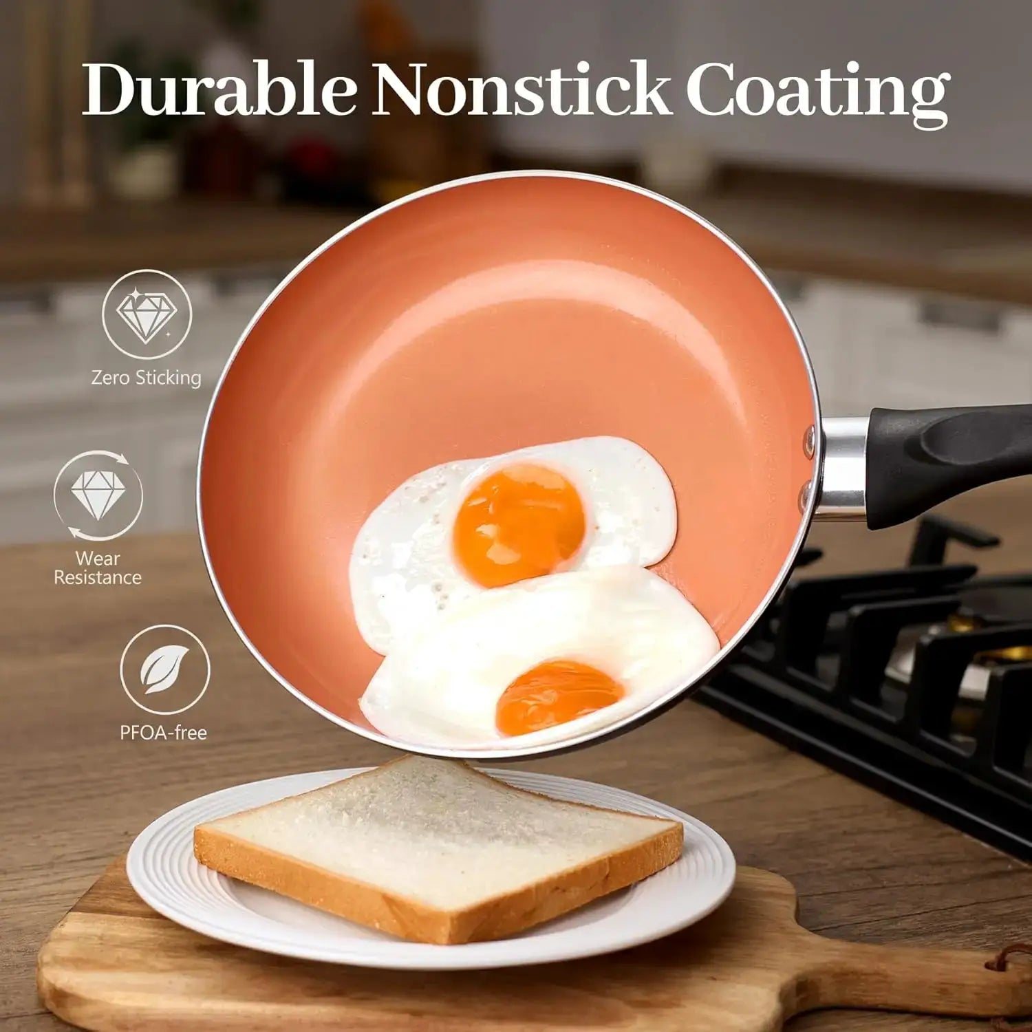 15PCS Ceramic Pots and Pans Set, Nonstick Cookware Set, Induction Compatible from PriceLows™