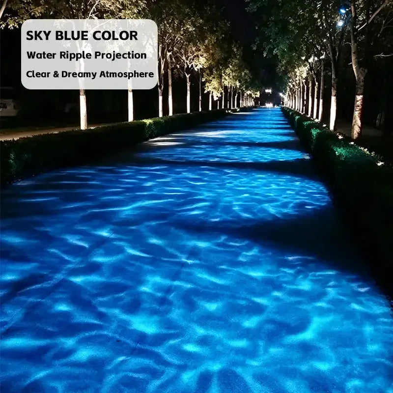 LED Water Ripple Projector | Waterproof Outdoor Beach Light | Aluminum