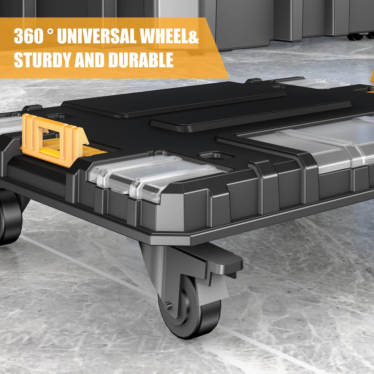 AIRAJ MultiFunctional Tier Stackable Rolling Plastic Portable Folding Tool Storage Box , Suitable for Garage Storage from PriceLows™