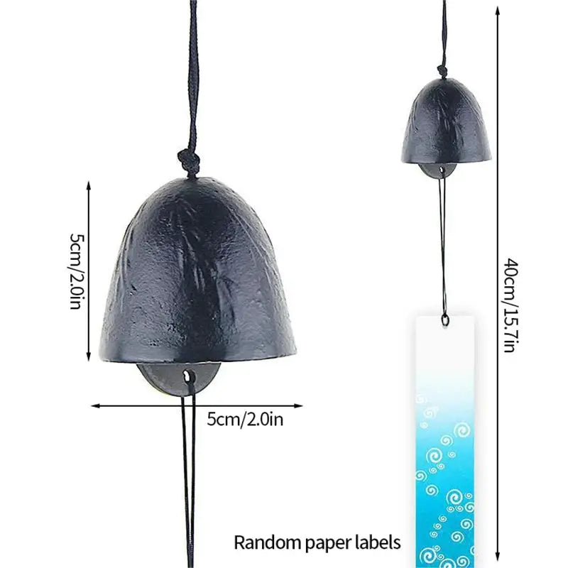 Japanese Wind Chimes Cast Iron Wind Bells Hanging Pendant Feng Shui Good Luck Temple Wind Bells Outdoor Home Garden Decoration from PriceLows™