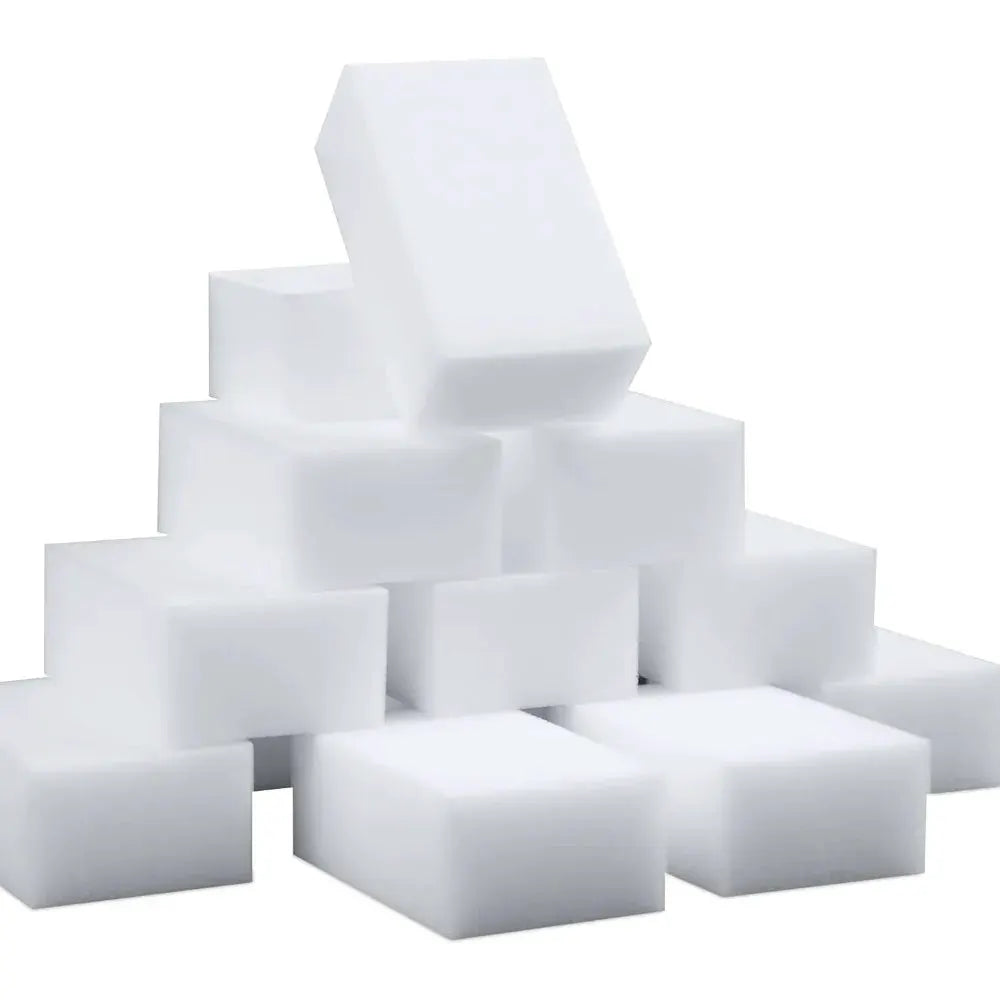 100-Pack Extra-Thick Magic Sponge Erasers: Long-Lasting Melamine Cleaning Pads for Multi-Surface Scrubbing from PriceLows™