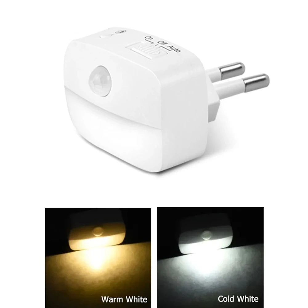 LED Night Light | Motion Sensor | EU Plug 220V | Hallway WC Bedroom