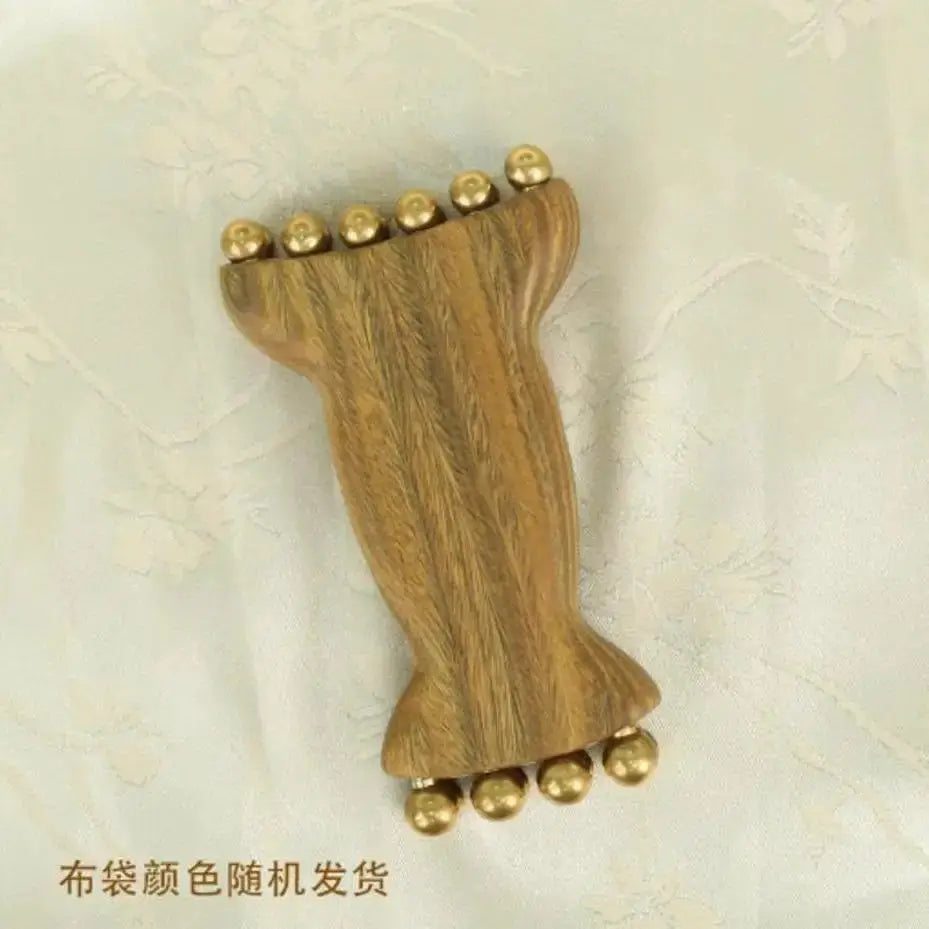 Copper Wood Face Massager | Lymphatic Detox Tool | Jawline And Eye Firming