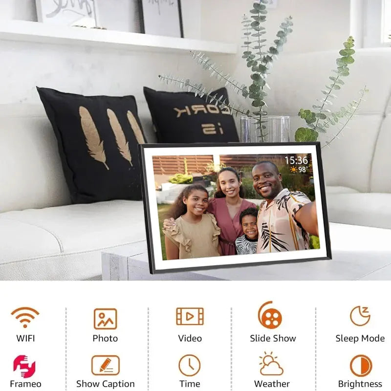 Frameo Digital Photo Frame | 15.6 Inch WiFi | 1920x1080 IPS Touch Screen | 64GB