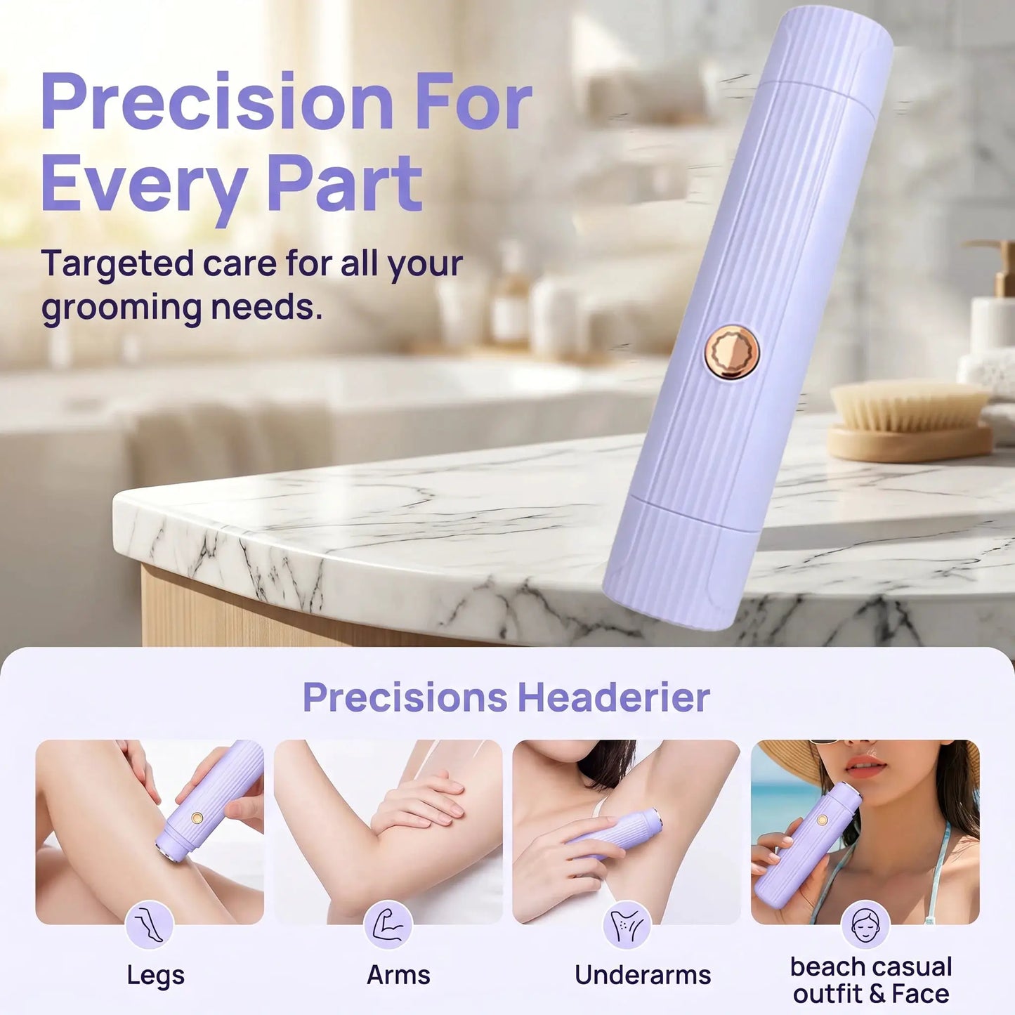 Electric Razor For Women | 2in1 Hair Removal | Rechargeable | Underarm Shaver