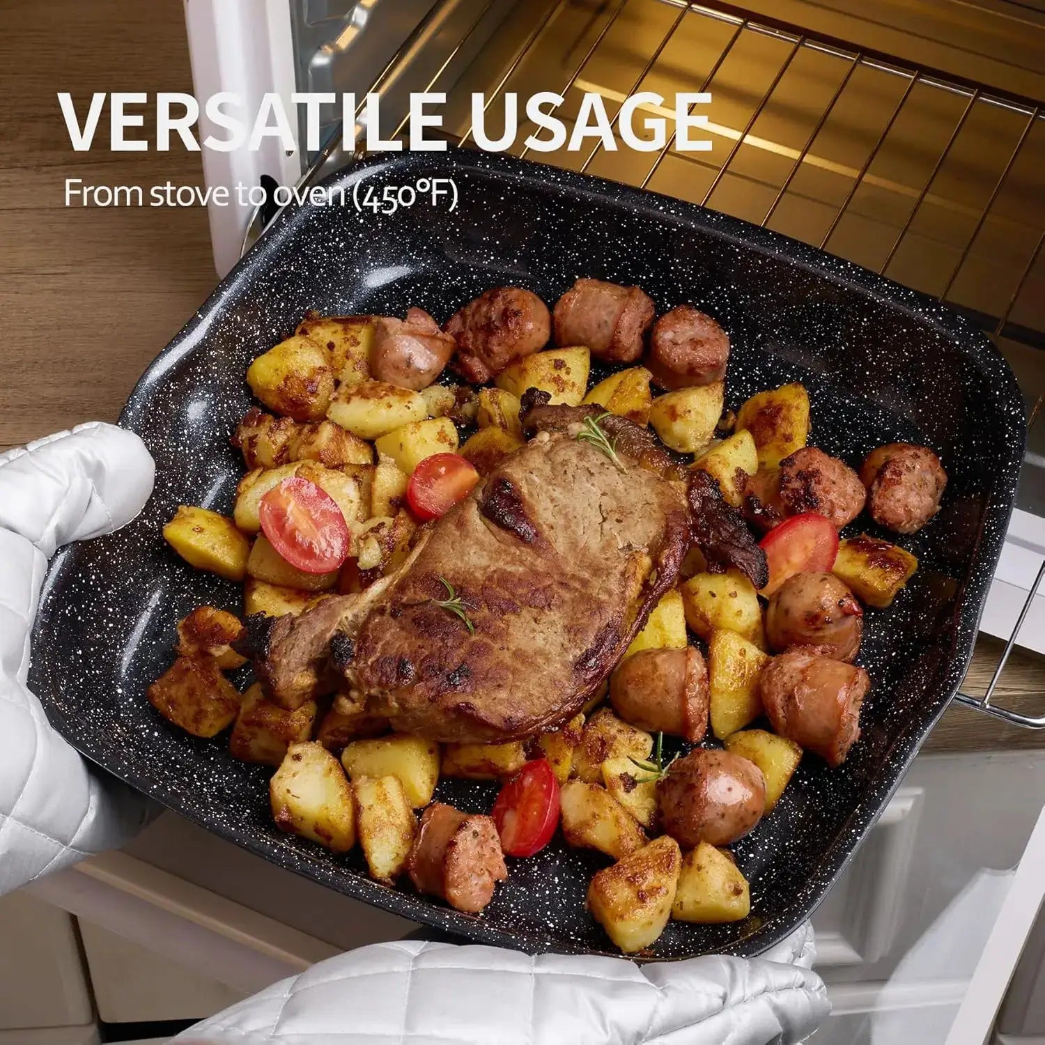 23pcs Ceramic Pots and Pans Set, Nonstick Detachable Handle Cookware, Induction Kitchen Cooking Set with Removable Handle, Frying Pans & Saucepans Oven Safe (Black) from PriceLows™