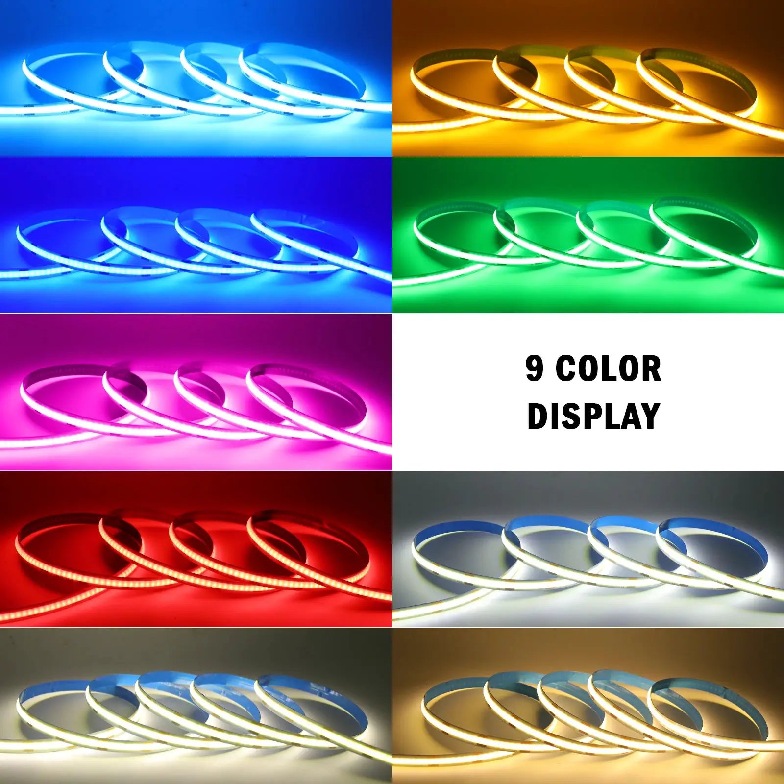 8MM COB Led Strip 5V with Motion Sensor Battery Powered 320LEDs/M Led Induction Night Light Warm White Red Ice Blue Green Yellow from PriceLows™