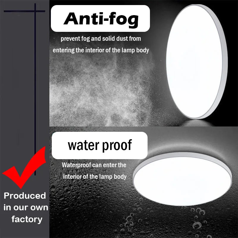 Waterproof LED Ceiling Light | 30W-40W | 220V | Black