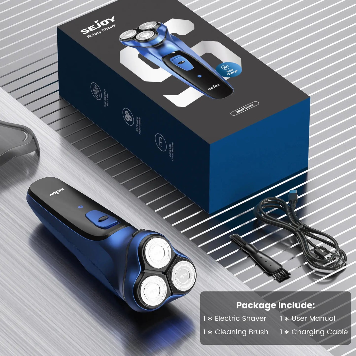 Men's Electric Shaver | 3D Floating Head | Wet And Dry Shaving | Rechargeable