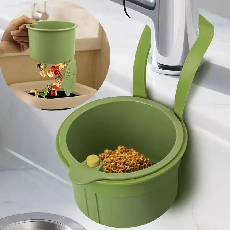 Press-Type Drain Basket: Food Strainer & Sink Organizer, Multi-Functional for Kitchen & Bathroom Use from PriceLows™