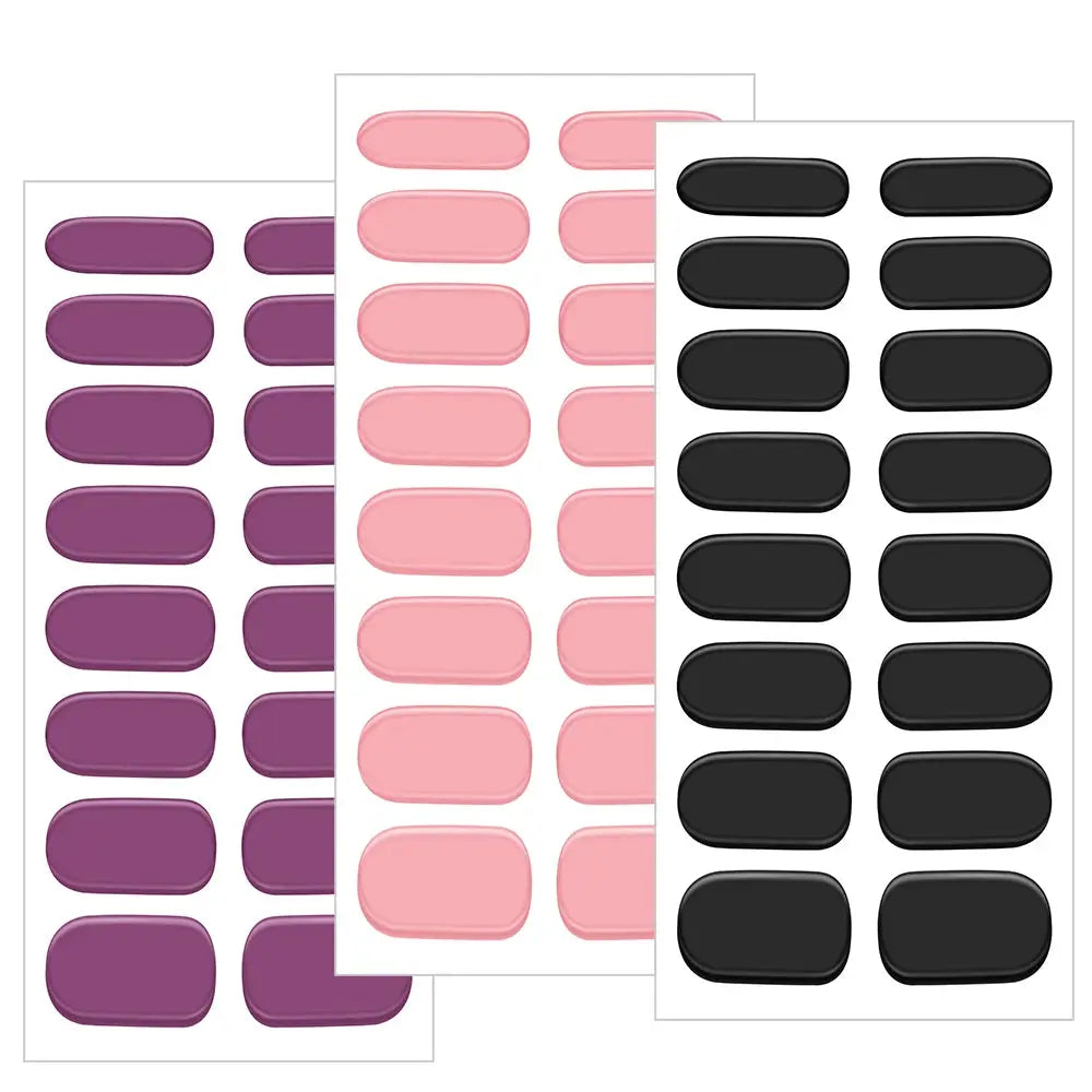 1Pcs Semi-Cured UV Gel Nail Sticker Pure Color Full Cover Waterproof Long-lasting Nail Strips 16Tips DIY Nail Polish Stickers *& from PriceLows™