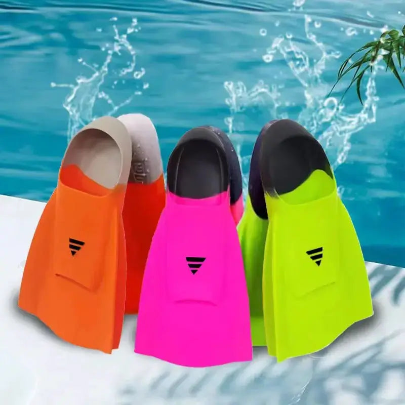 New Swimming Fins To Assist Swimming Flippers Freestyle Training Silicone Short Feet Flippers Children Adult Diving Equipment from PriceLows™