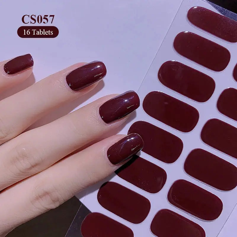 Full Cover Nail Stickers Fashion Nail Polish Nail Decoration Sparkling Glitter Self Adhesive Manicure Designer Nail Art Sticker from PriceLows™