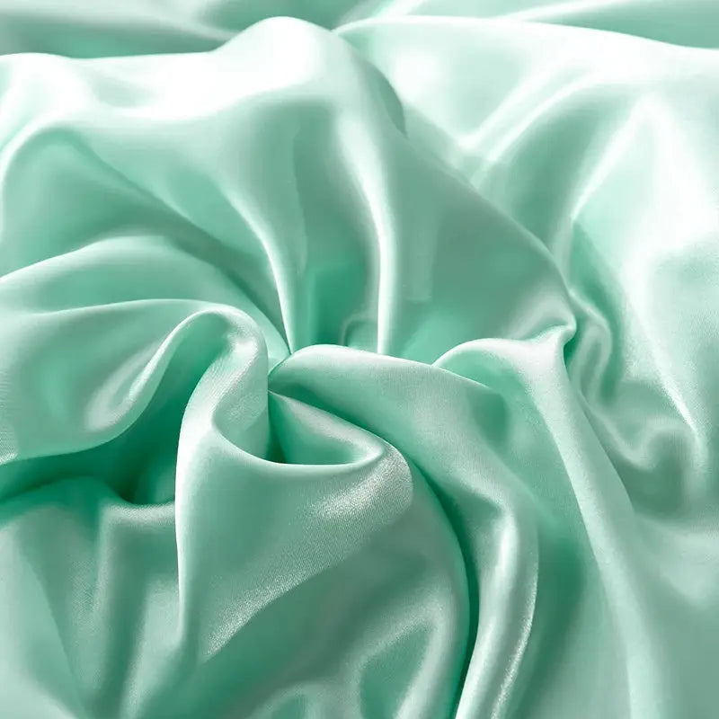 Satin Bed Sheets | Soft Weave | Solid Color | Twin Set