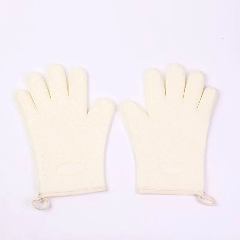 Silicone Oven Mitts | Non Slip Grip | Cotton Lining | 28x18 cm, 2 Pack