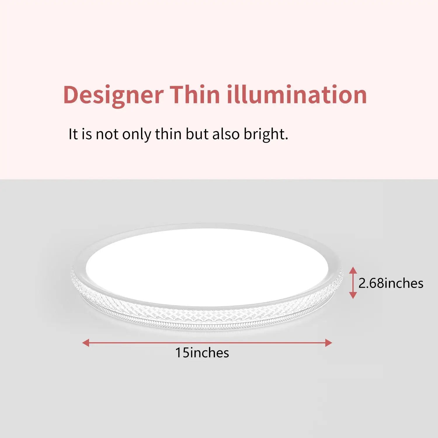 19-inch Ultra-bright Ceiling Light, Bedroom LED Ceiling Light, DIP switch dimming 2700K-6000K, Minimalist Office Light For Livin from PriceLows™