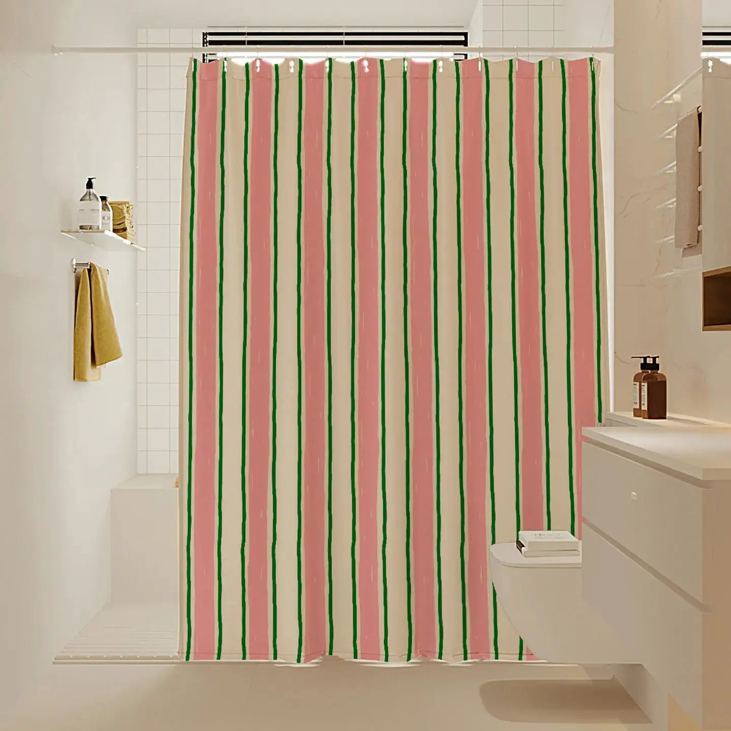 VIKAMA bathroom shower curtain blocking curtain, bath shower dry and wet separation, waterproof and mildew-proof Decor from PriceLows™