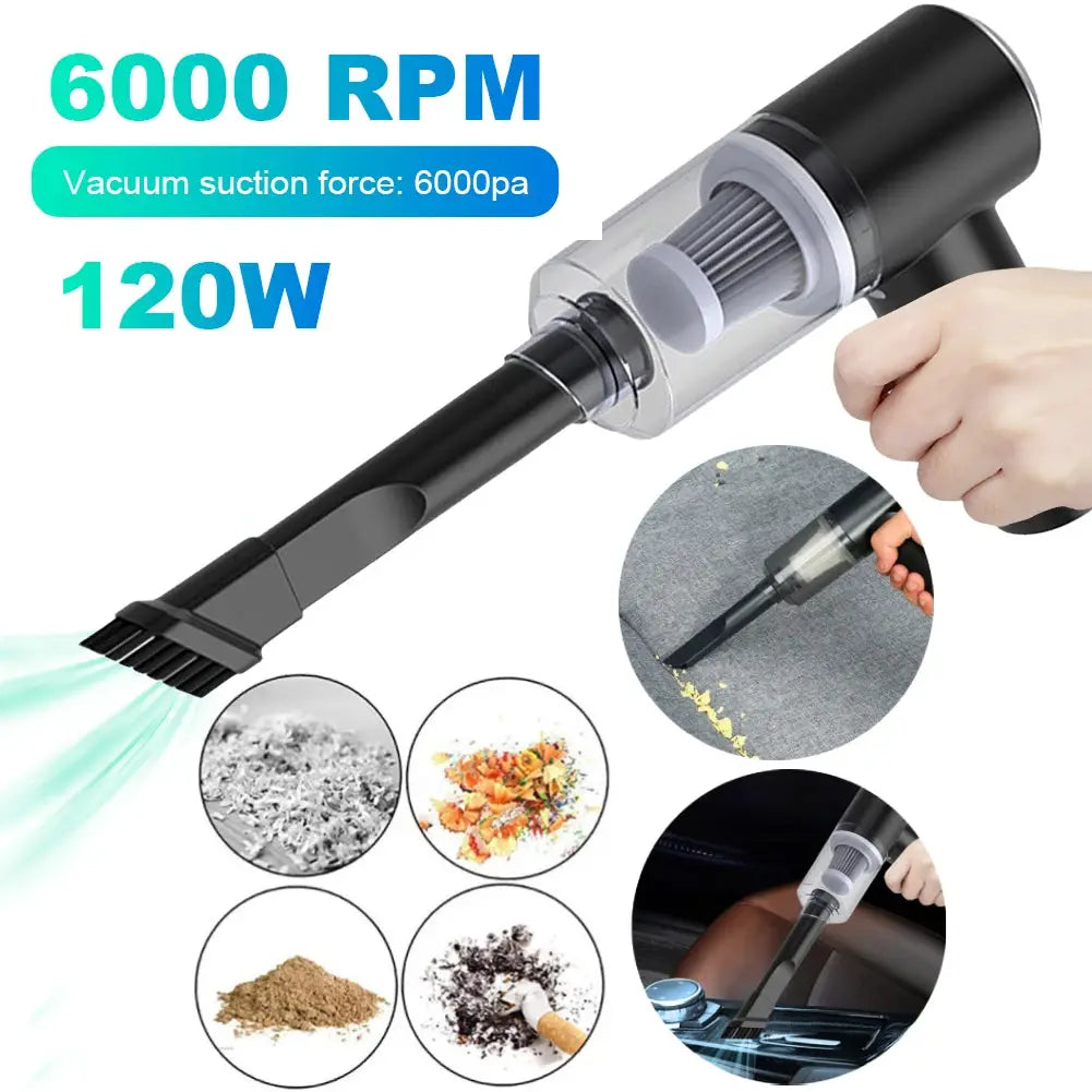 6000Pa Cordless Handheld Vacuum Cleaner 120W High Power Vacuum Cleaner Fully Automatic Power Cleaning Appliance for Home and Car from PriceLows™