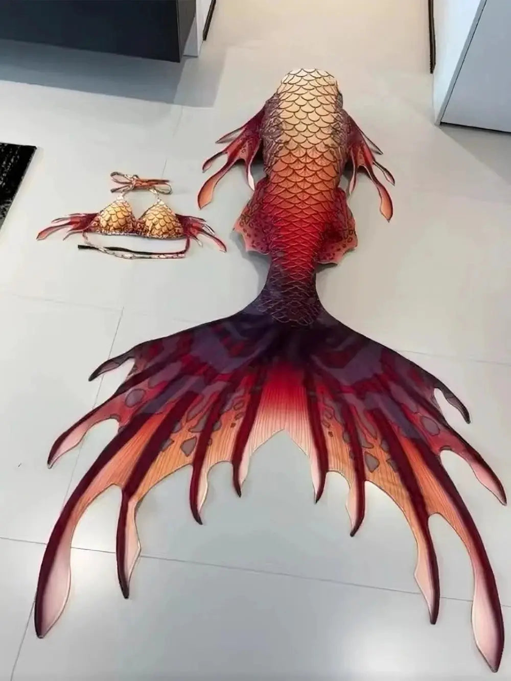 Mermaid Tail Swimsuit Custom High-quality Tail with Adjustable Bra for Professional Aquarium Diving and Photography from PriceLows™