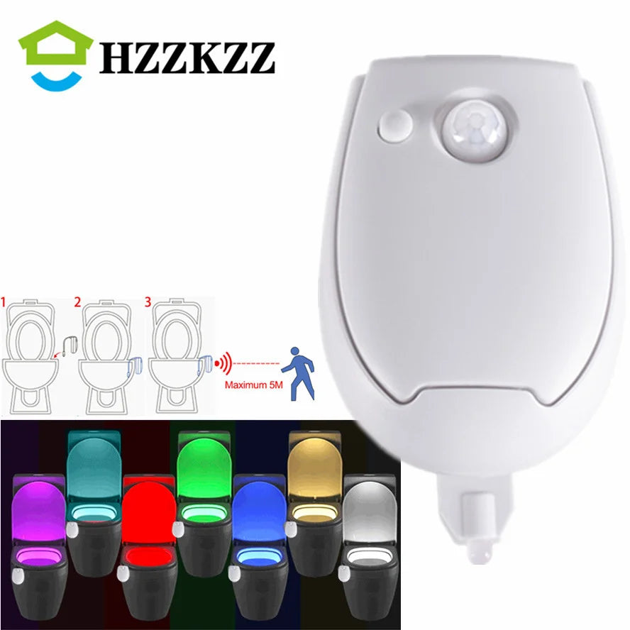 Toilet Night Light | PIR Motion Sensor | Waterproof | 7 Colors