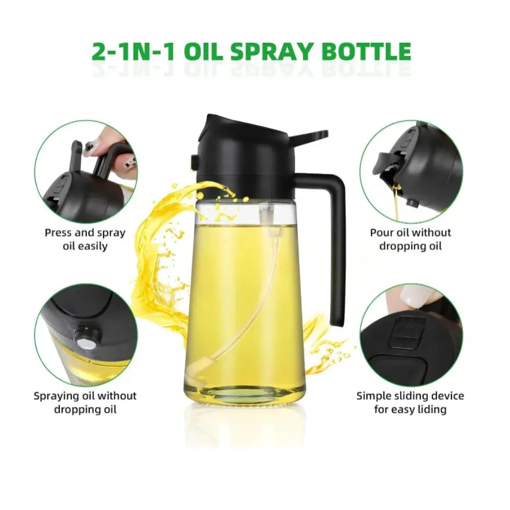 Olive Oil Sprayer | 470ml Capacity | Glass Construction | 16oz/470ml