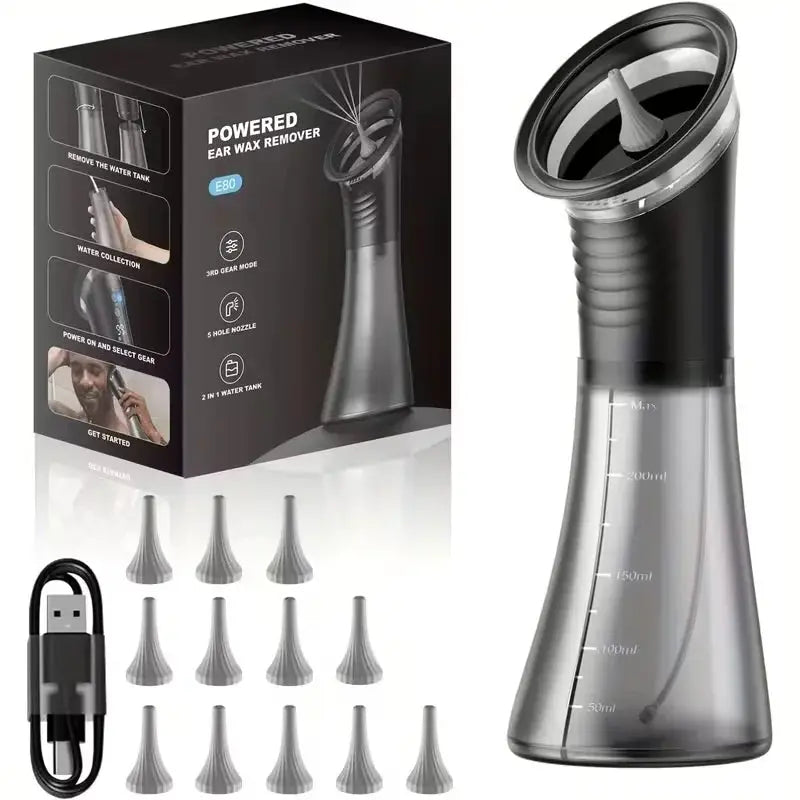 Rechargeable Ear Cleaner for Removing Earwax Integrated Dry and Dirty Storage Replaceable NozzleVisual Sewage Recovery Window from PriceLows™