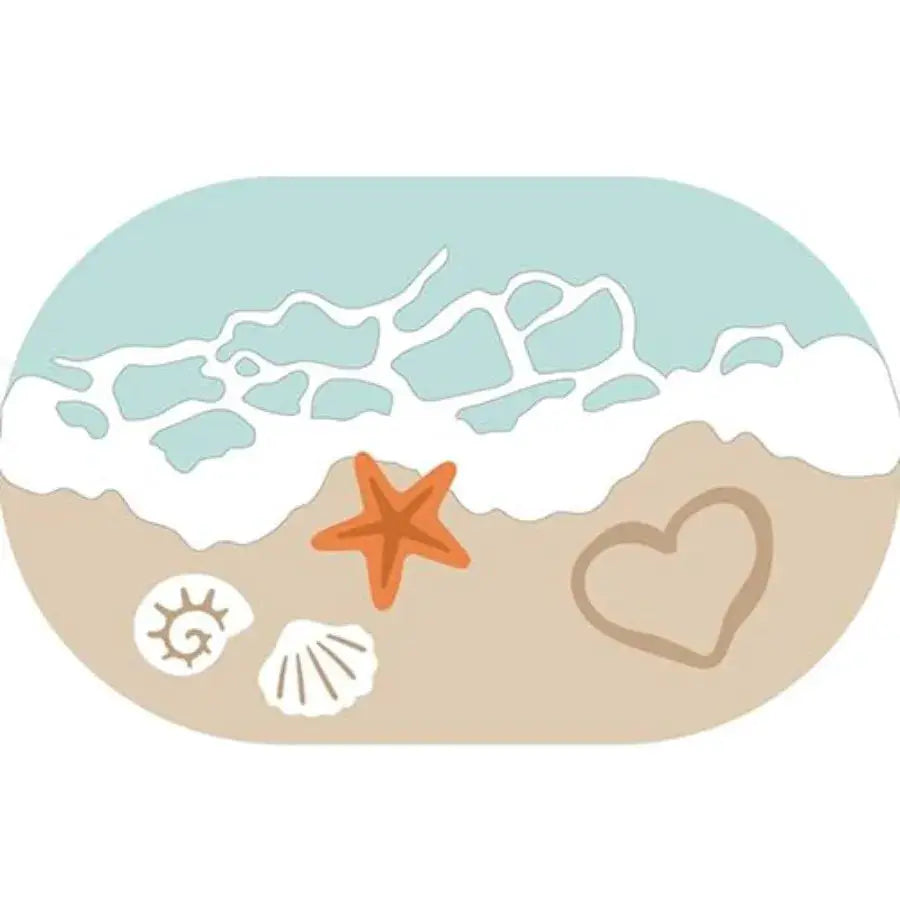 2 Pcs Beach Bathroom Rugs Set Non Slip Bath Mat Ultra Soft Washable Absorbent Quick Dry Ocean Sea Theme Bath Rug with Starfish from PriceLows™