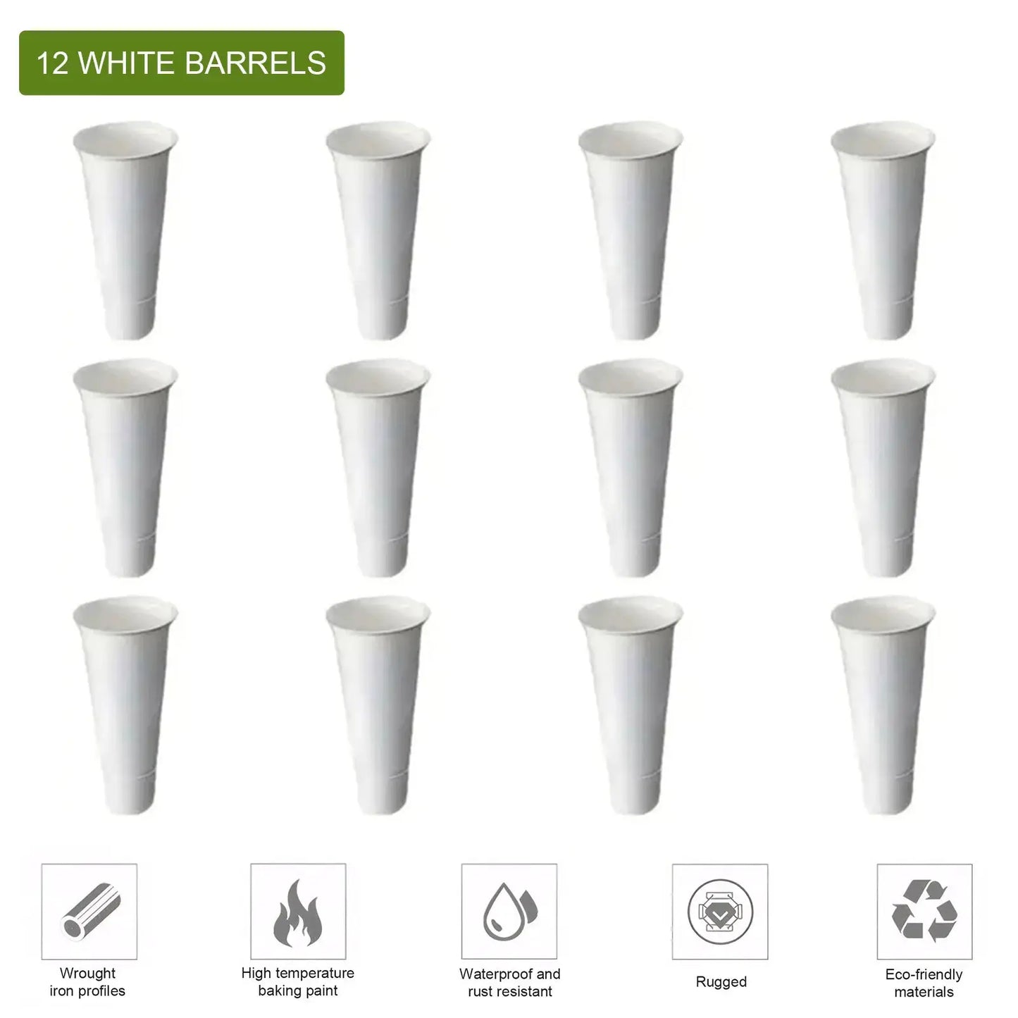 12 PCS Plant Stand Tapered Buckets (Flower Stand Not Included) Plastic Tapered Buckets for Home Patio Balcony Garden from PriceLows™