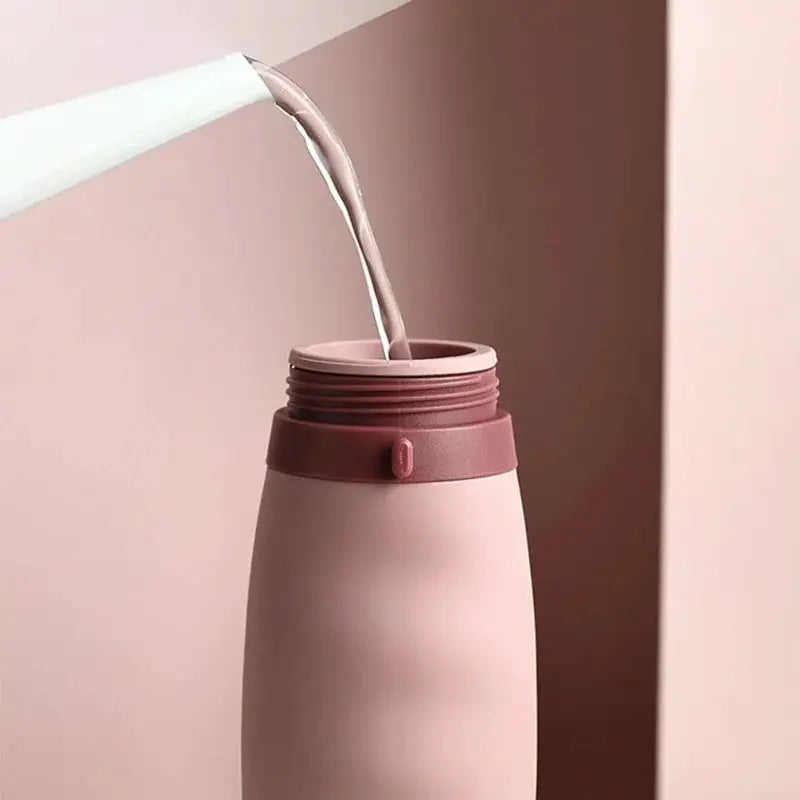 600ml Foldable Water Bottles Soft Flask Sports Drinking Water Bag Collapsible Portable Outdoor Running Camping Travel BPA Free from PriceLows™