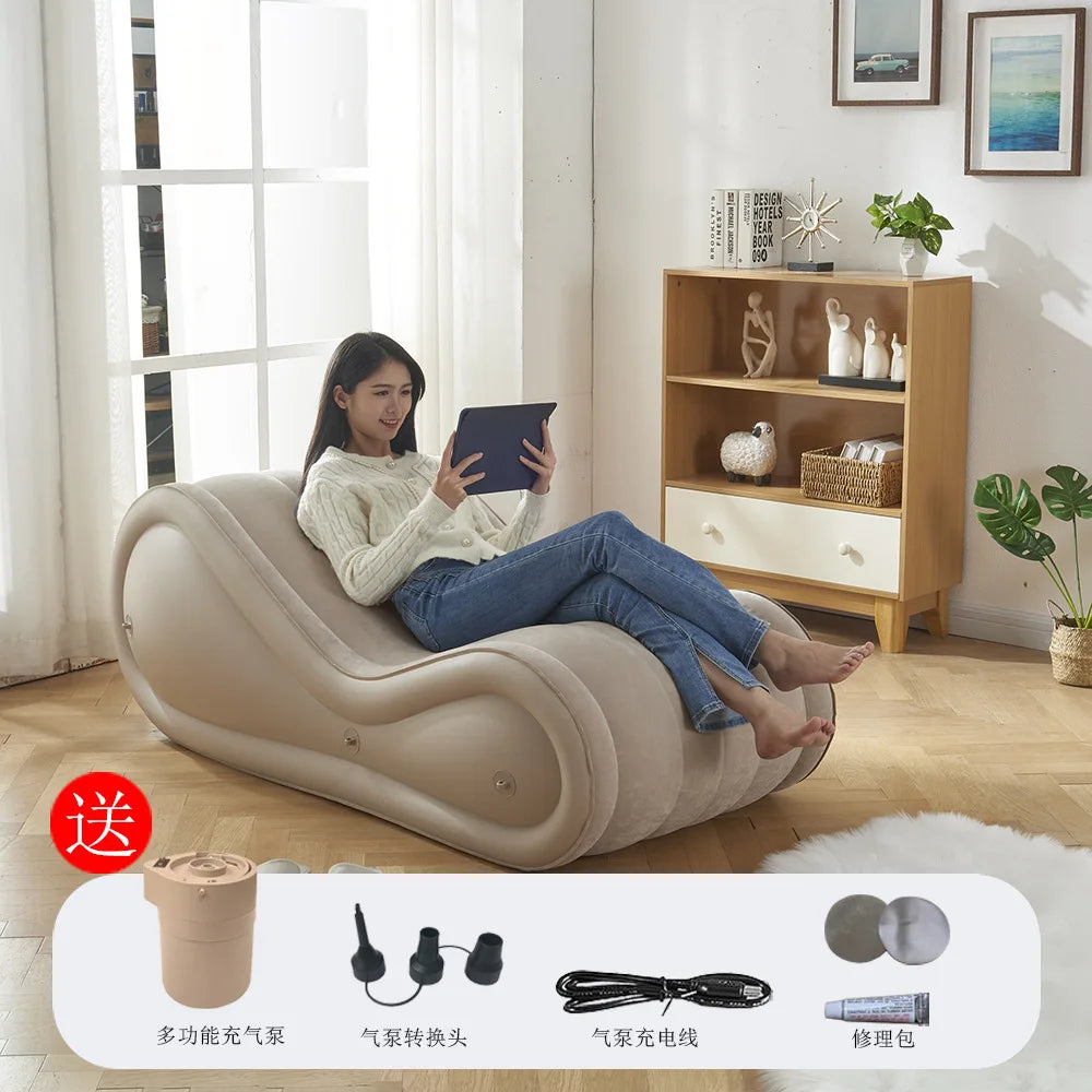 Inflatable Lounge Chair | 200kg Load Bearing | Outdoor Portable | Garden Sofa