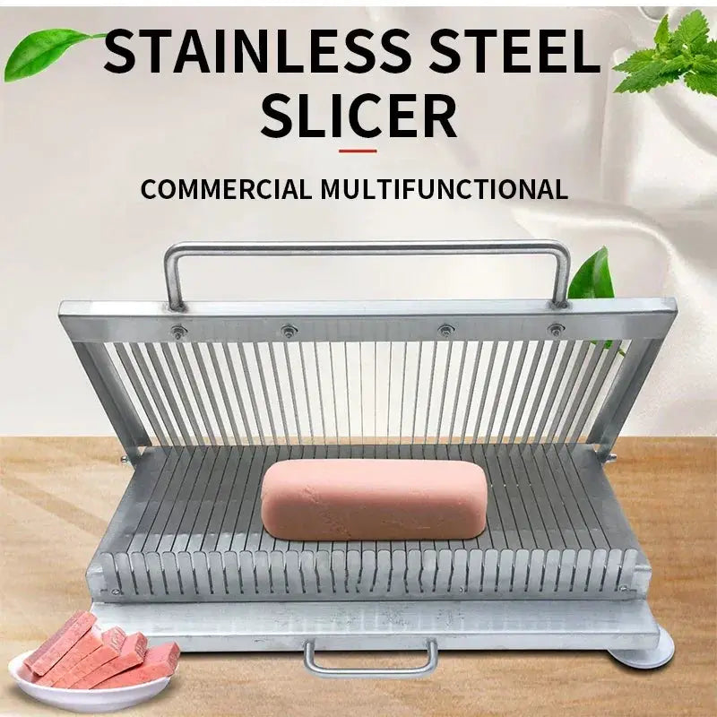 Manual Food Slicer | Stainless Steel | Double Blade | 6mm 8mm 11mm