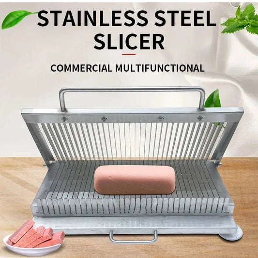 Manual Food Slicer | Stainless Steel | Double Blade | 6mm 8mm 11mm