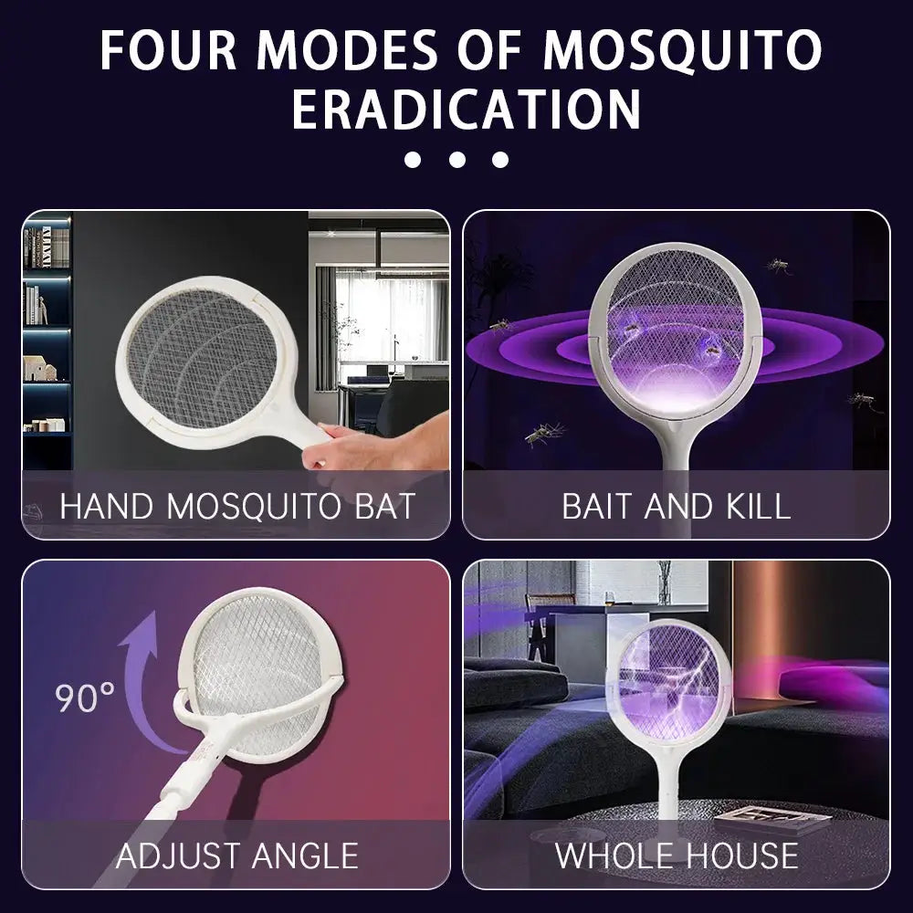 6 in 1 3500V Multifunctional Mosquito Killer Adjustable Mosquito Swatter USB Rechargeable Fly Trap Household Tool from PriceLows™
