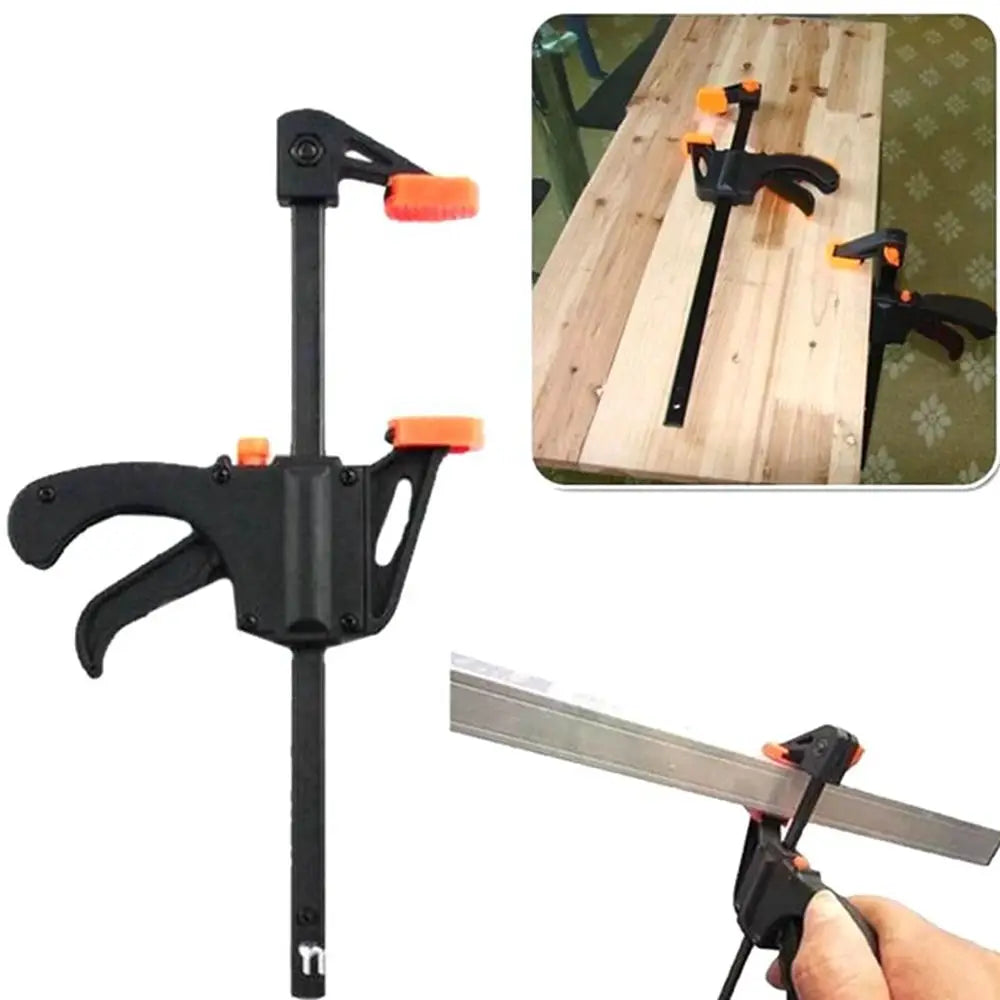4" Quick Ratchet Release Speed Squeeze Wood Working Clamp Clip Kit Spreader Gadget Tool DIY Handle /Random Color from PriceLows™
