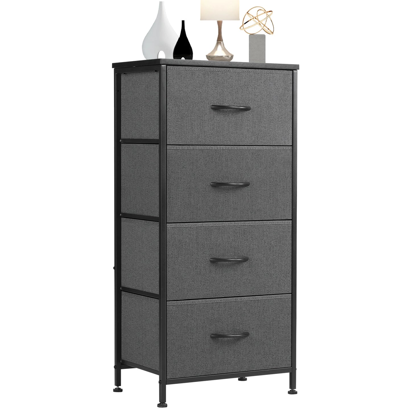 Dresser | 4 Fabric Drawers | Steel Frame | Assembly Required